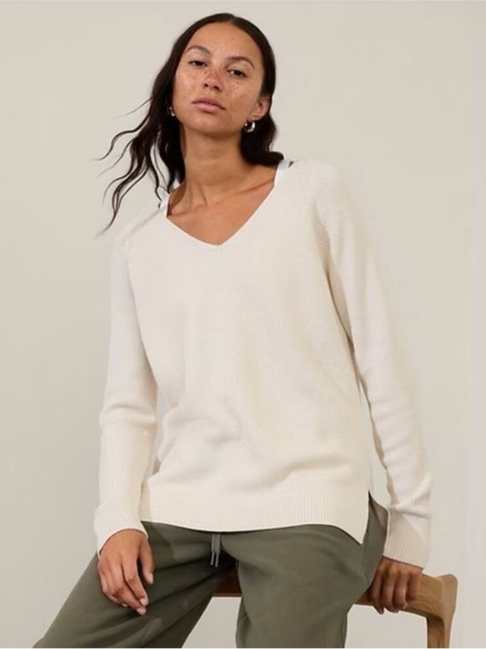 Athleta Hanover V-Neck Sweater